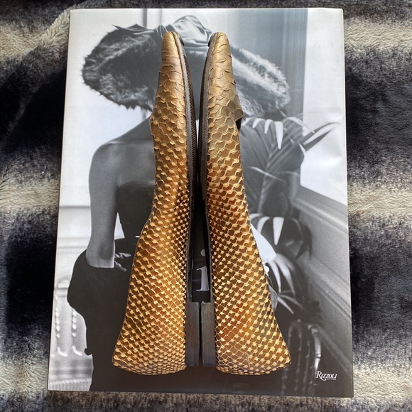 Used Devi Kroell snakeskin animal print leather flats. Size 39 1/2 - Picture 6 of 6